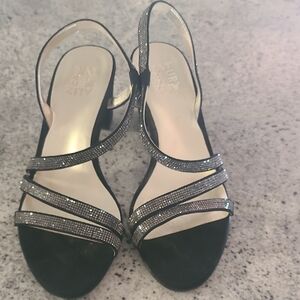 Naturalizer Black Strappy Sandals Slingback Design Sz 8N
